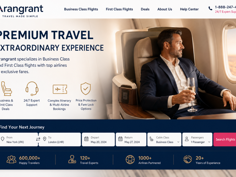 What Is Arangrant? Arangrant is a travel booking company focused on business and first-class flights. According to its website, the company works with major airlines and provides customized travel solutions for individual, corporate, group, and complex multi-destination trips.