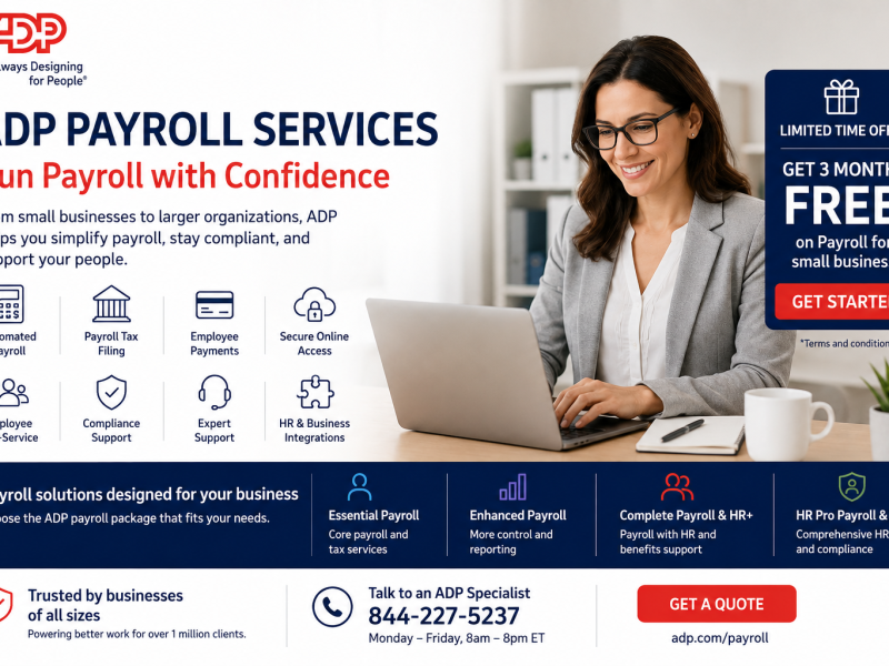 Managing payroll can take valuable time and create challenges around taxes, employee payments, and compliance. ADP Payroll Services are designed to help businesses simplify payroll processing while giving employers access to payroll technology and professional support